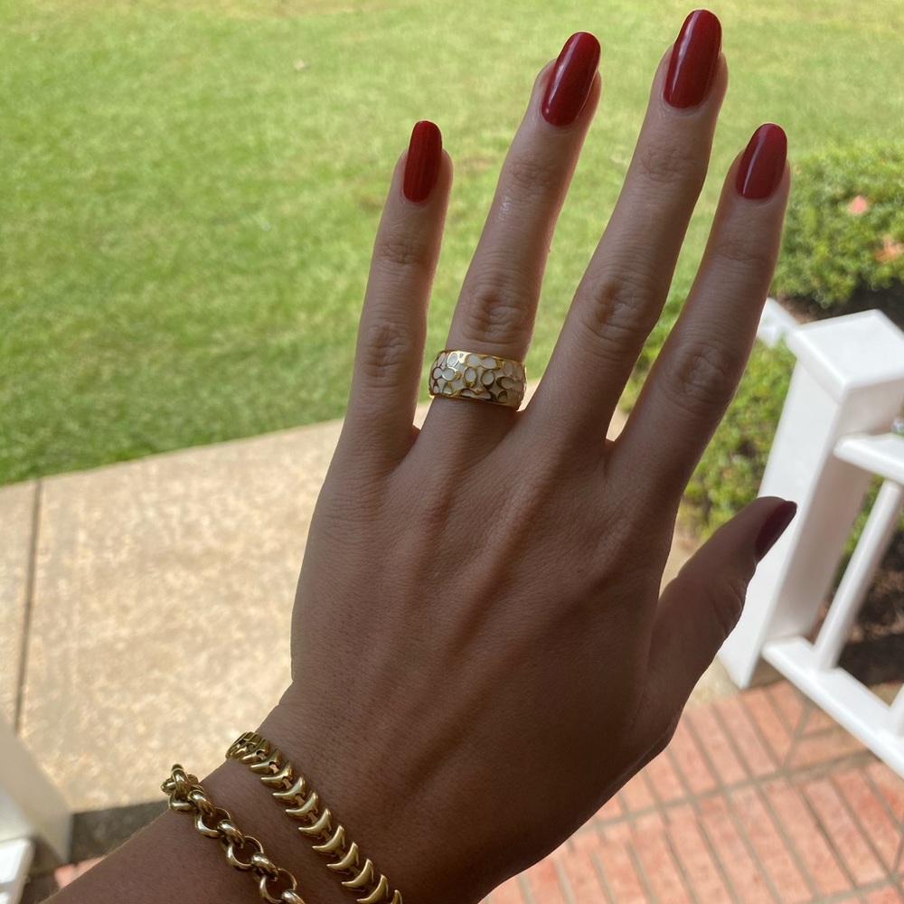 Coach Miranda Enamel Signature Ring